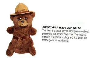 Smokey plush Golf Head Bear - Pack of 3